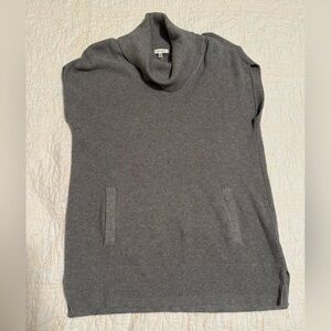 Tyler Boe Y2K Cotton Cashmere Sleeveless Cowlneck Front Pocket Sweater Womens XS